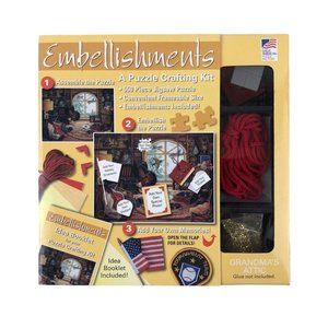 Embellishments Jigsaw Puzzle Crafting Kit Grandma's Attic Item #8157 NIB 2007